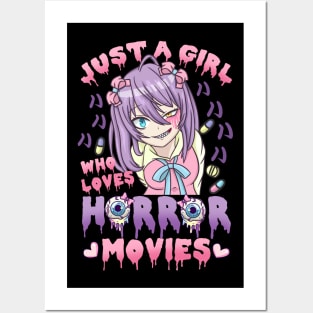 Just A Girl Who Loves Horror Movies Posters and Art